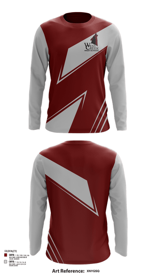 Long Sleeve Performance Shirt, West Creek High School Cross Country, Cross Country, Teamtime, Team time, sublimation, custom sports apparel, team uniforms, spirit wear, spiritwear, sports uniforms, custom shirts, team store, custom team store, fundraiser sports, apparel fundraiser