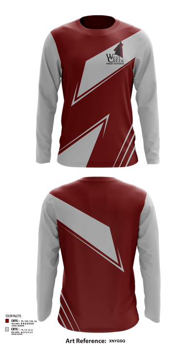 West Creek High School Cross Country 66177699 Long Sleeve Performance Shirt - 128