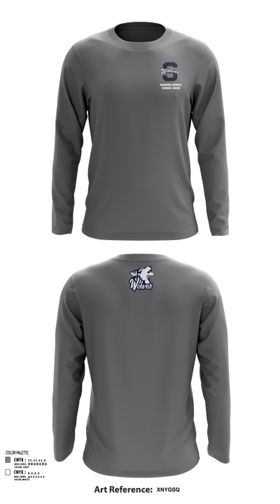 Shawnee Middle School Cheer 74518757 Long Sleeve Performance Shirt - 131
