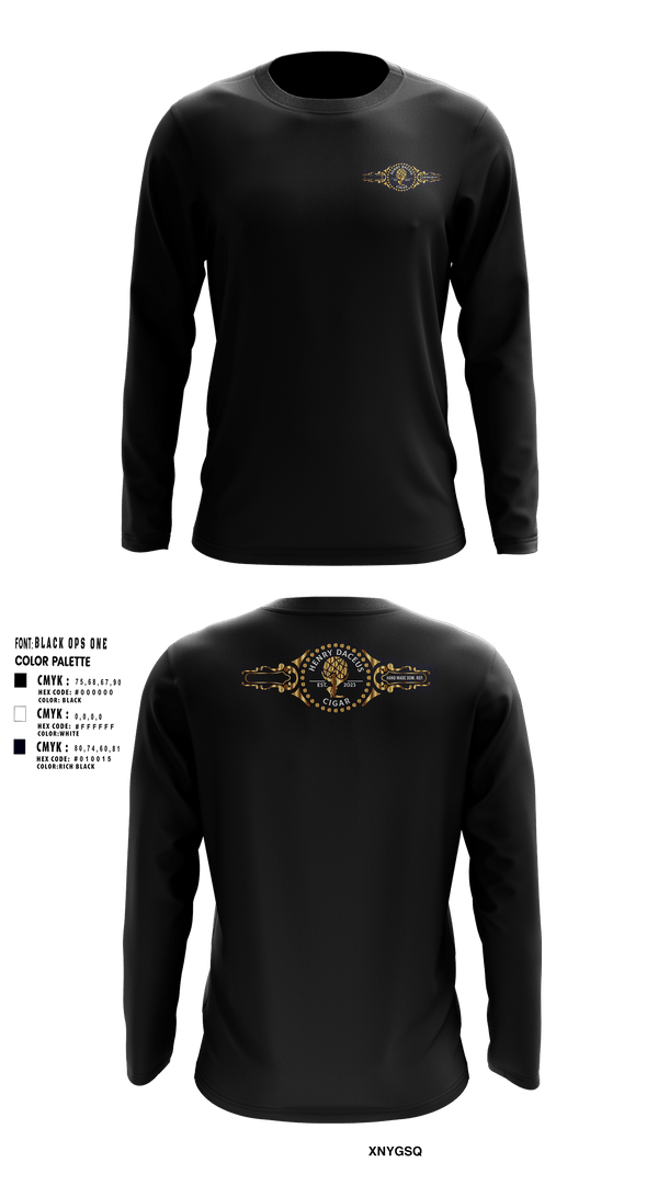 Long Sleeve Performance Shirt, Henry Daceus cigars, , Teamtime, Team time, sublimation, custom sports apparel, team uniforms, spirit wear, spiritwear, sports uniforms, custom shirts, team store, custom team store, fundraiser sports, apparel fundraiser