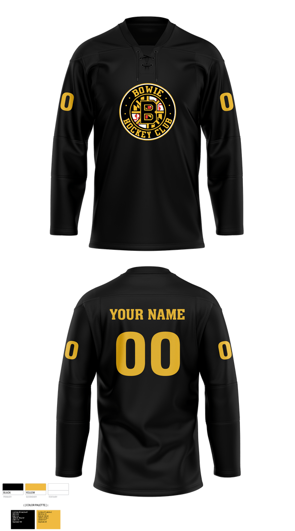 Hockey Jersey, Bowie Hockey Club, Ice Hockey, Teamtime, Team time, sublimation, custom sports apparel, team uniforms, spirit wear, spiritwear, sports uniforms, custom shirts, team store, custom team store, fundraiser sports, apparel fundraiser