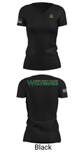 Essex County College Track and Field 69472319 Women's Short Sleeve V-neck Shirt - 14