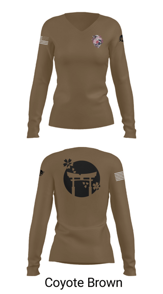 Women's Long Sleeve Vneck Shirt, DSU, Marines, Teamtime, Team time, sublimation, custom sports apparel, team uniforms, spirit wear, spiritwear, sports uniforms, custom shirts, team store, custom team store, fundraiser sports, apparel fundraiser