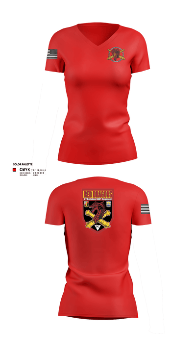 2-306th FAR 32661522 Women's Short Sleeve V-neck Shirt - 10