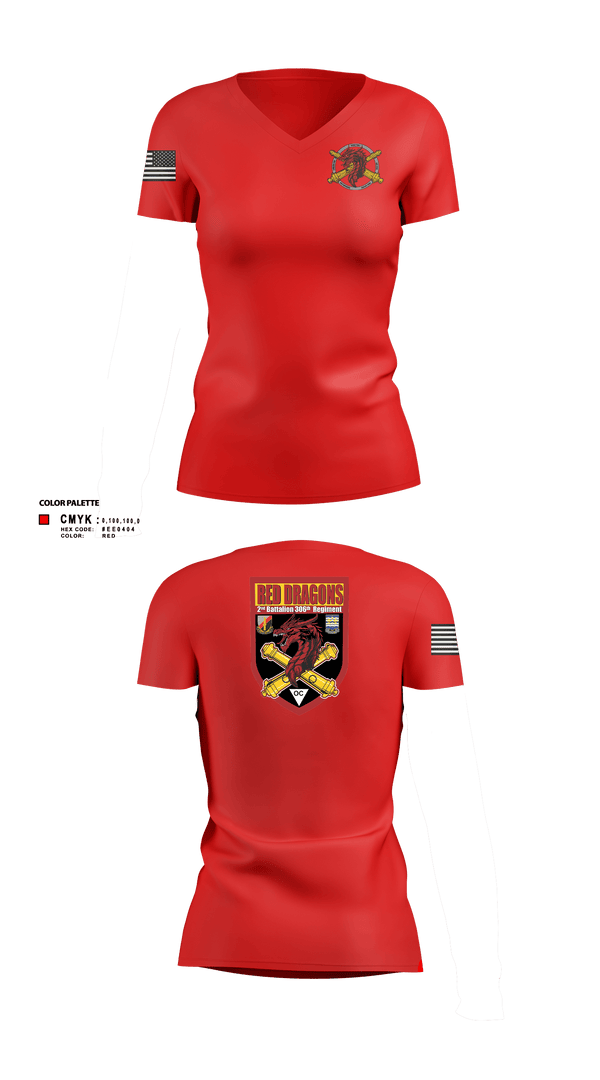 Womens Short Sleeve Vneck Shirt, 2-306th FAR, Army, Teamtime, Team time, sublimation, custom sports apparel, team uniforms, spirit wear, spiritwear, sports uniforms, custom shirts, team store, custom team store, fundraiser sports, apparel fundraiser