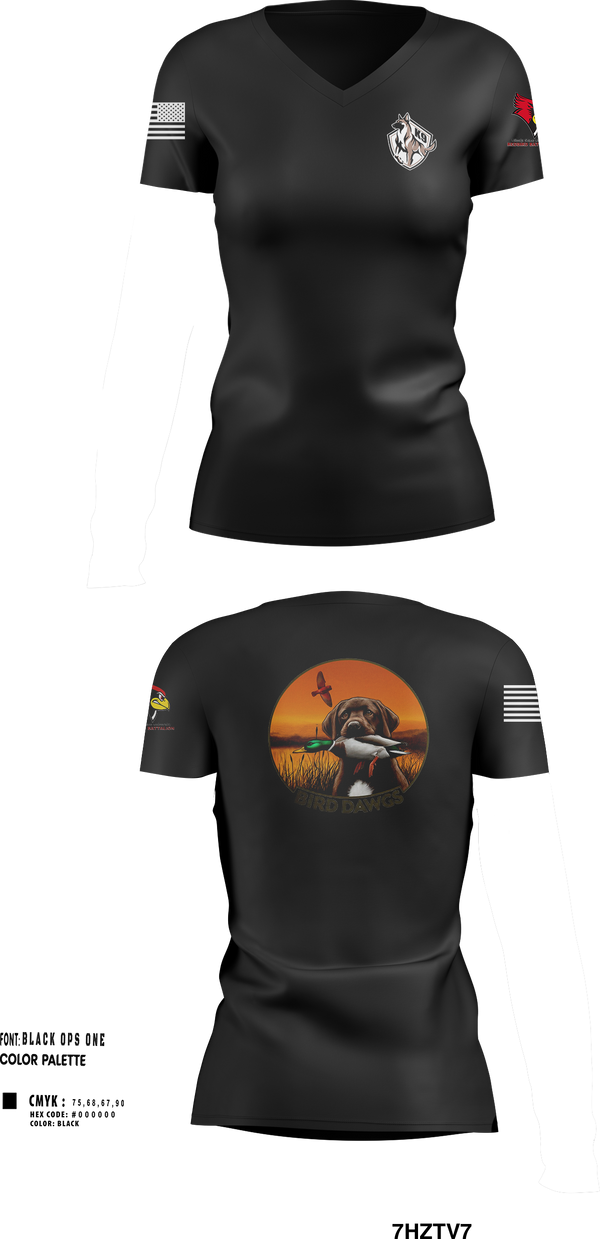 Womens Short Sleeve Vneck Shirt, Bird dawgs, Army, Teamtime, Team time, sublimation, custom sports apparel, team uniforms, spirit wear, spiritwear, sports uniforms, custom shirts, team store, custom team store, fundraiser sports, apparel fundraiser