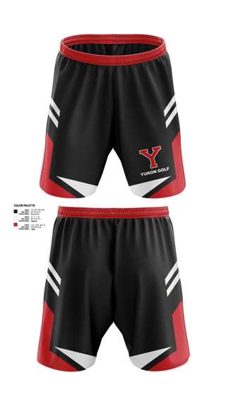 Athletic Shorts With Pockets, Yukon High School Golf, Golf, Teamtime, Team time, sublimation, custom sports apparel, team uniforms, spirit wear, spiritwear, sports uniforms, custom shirts, team store, custom team store, fundraiser sports, apparel fundraiser