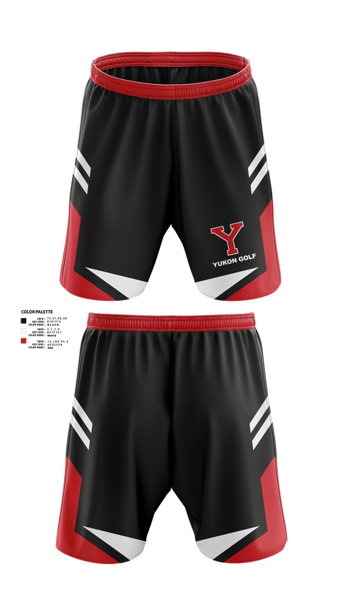 Athletic Shorts With Pockets, Yukon High School Golf, Golf, Teamtime, Team time, sublimation, custom sports apparel, team uniforms, spirit wear, spiritwear, sports uniforms, custom shirts, team store, custom team store, fundraiser sports, apparel fundraiser