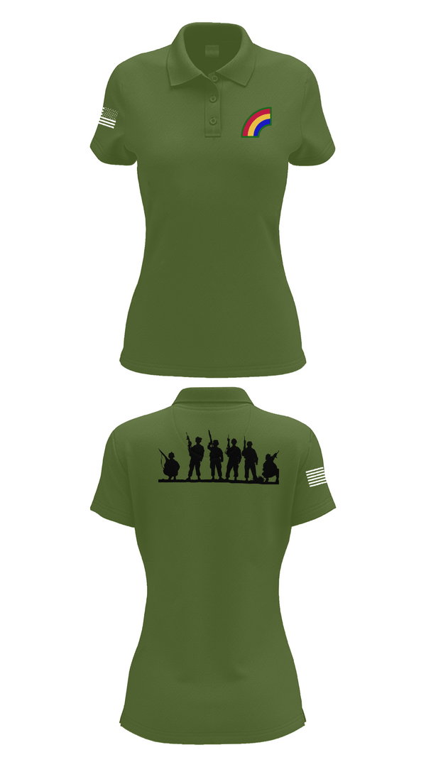 Womens Short Sleeve Performance Polo, 42ND Infantry Division, Army, Teamtime, Team time, sublimation, custom sports apparel, team uniforms, spirit wear, spiritwear, sports uniforms, custom shirts, team store, custom team store, fundraiser sports, apparel fundraiser