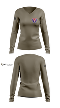 undefined Women's Long Sleeve V-neck Shirt -1 2 (1)