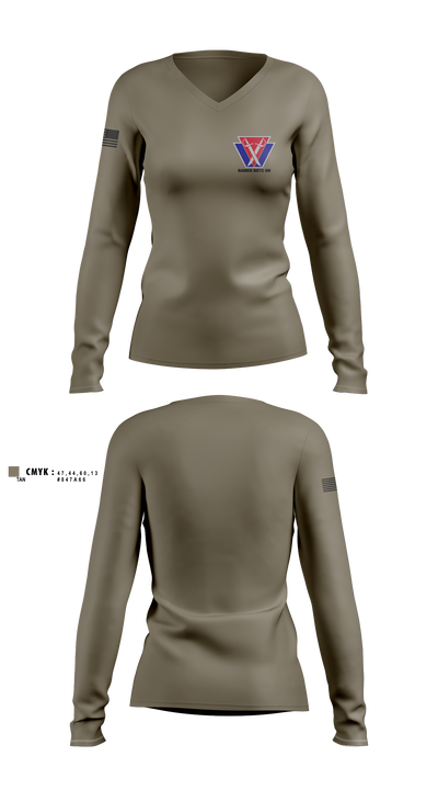 undefined Women's Long Sleeve V-neck Shirt -1 2 (1)