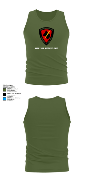Tank Top, Naval Base Kitsap K9 Unit, Navy, Teamtime, Team time, sublimation, custom sports apparel, team uniforms, spirit wear, spiritwear, sports uniforms, custom shirts, team store, custom team store, fundraiser sports, apparel fundraiser
