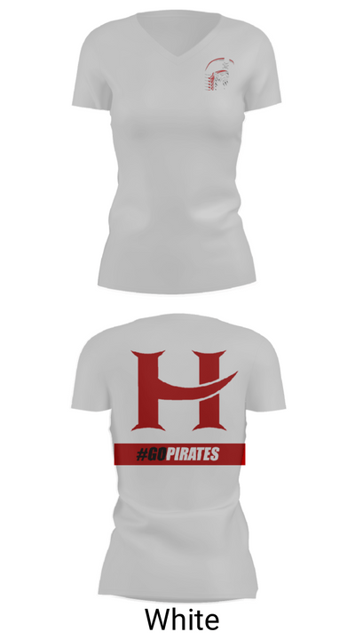 Hart High School Volleyball 58009520 Women's Short Sleeve V-neck Shirt - 19