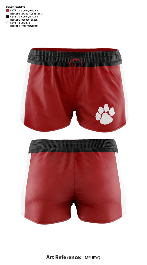 Womens Shorts, Asheville High School Cheer, Cheer, Teamtime, Team time, sublimation, custom sports apparel, team uniforms, spirit wear, spiritwear, sports uniforms, custom shirts, team store, custom team store, fundraiser sports, apparel fundraiser