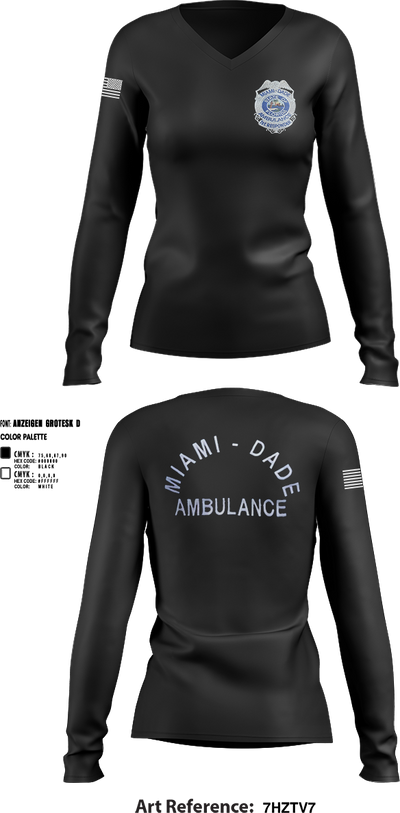 Darren 43071396 Women's Long Sleeve V-neck Shirt - 1