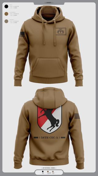 Hoodie, 58th CEC-A, Army, Teamtime, Team time, sublimation, custom sports apparel, team uniforms, spirit wear, spiritwear, sports uniforms, custom shirts, team store, custom team store, fundraiser sports, apparel fundraiser