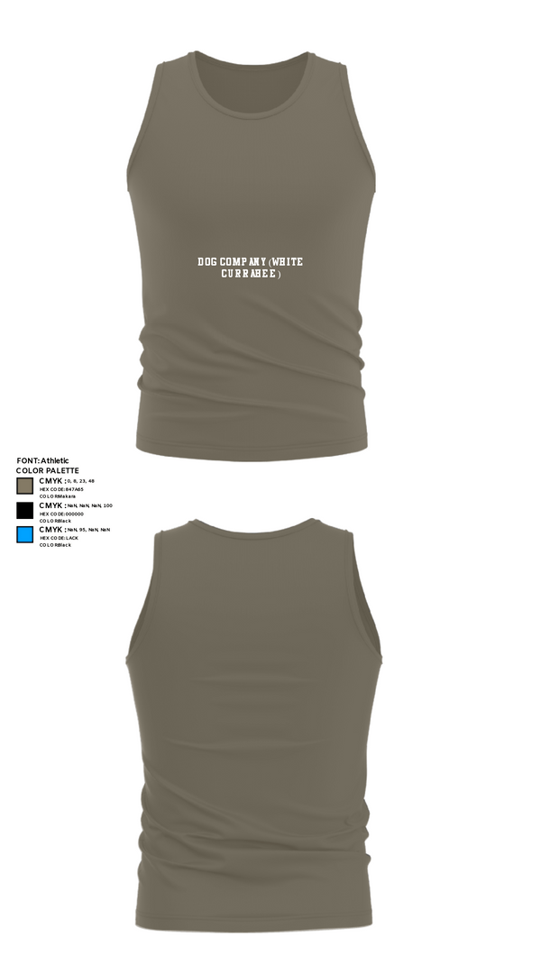 Tank Top, Dog Company (White Currahee), Army, Teamtime, Team time, sublimation, custom sports apparel, team uniforms, spirit wear, spiritwear, sports uniforms, custom shirts, team store, custom team store, fundraiser sports, apparel fundraiser