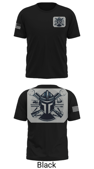 Old School Cotton Feel Shirt, 2-4 GSAB ECHO CO., Army, Teamtime, Team time, sublimation, custom sports apparel, team uniforms, spirit wear, spiritwear, sports uniforms, custom shirts, team store, custom team store, fundraiser sports, apparel fundraiser