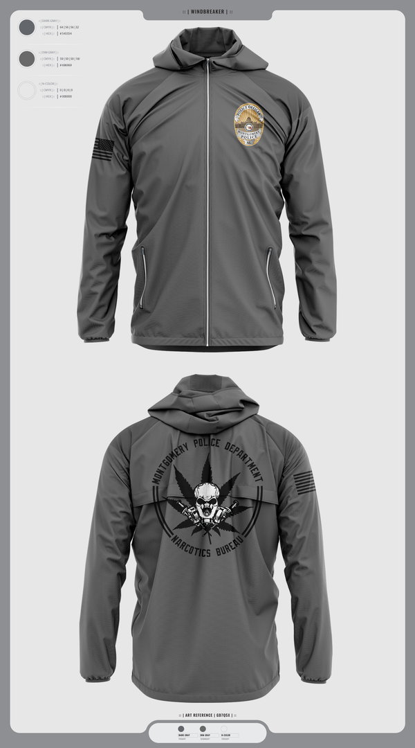 Windbreaker, NARCOTICS BUREAU, Police, Teamtime, Team time, sublimation, custom sports apparel, team uniforms, spirit wear, spiritwear, sports uniforms, custom shirts, team store, custom team store, fundraiser sports, apparel fundraiser