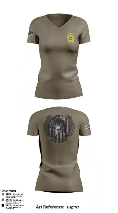 Charlie Squad 41668250 Women's Short Sleeve V-neck Shirt - 1