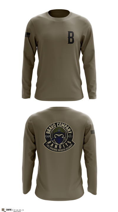 Bravo Company, 1-325 AIR, 2BCT, 82ND ABN DIV Long Sleeve Performance Shirt 3