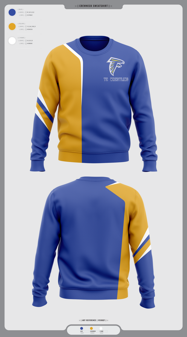 Crew Neck Sweatshirt, Todd County High School Wrestling, Wrestling, Teamtime, Team time, sublimation, custom sports apparel, team uniforms, spirit wear, spiritwear, sports uniforms, custom shirts, team store, custom team store, fundraiser sports, apparel fundraiser