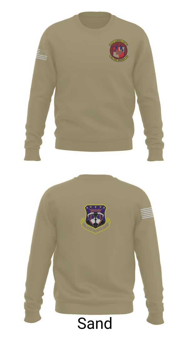Crew Neck Sweatshirt, 18th Civil Engineer Sq, Air Force, Teamtime, Team time, sublimation, custom sports apparel, team uniforms, spirit wear, spiritwear, sports uniforms, custom shirts, team store, custom team store, fundraiser sports, apparel fundraiser