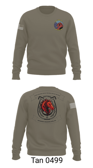Crew Neck Sweatshirt, 567 red horse, Air Force, Teamtime, Team time, sublimation, custom sports apparel, team uniforms, spirit wear, spiritwear, sports uniforms, custom shirts, team store, custom team store, fundraiser sports, apparel fundraiser