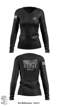 629 6455846 Women's Long Sleeve V-neck Shirt - 116
