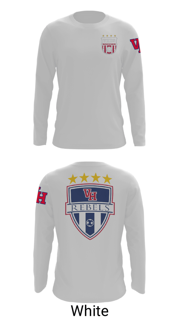 Long Sleeve Performance Shirt, Vestavia Rebels, Men's Soccer, Teamtime, Team time, sublimation, custom sports apparel, team uniforms, spirit wear, spiritwear, sports uniforms, custom shirts, team store, custom team store, fundraiser sports, apparel fundraiser