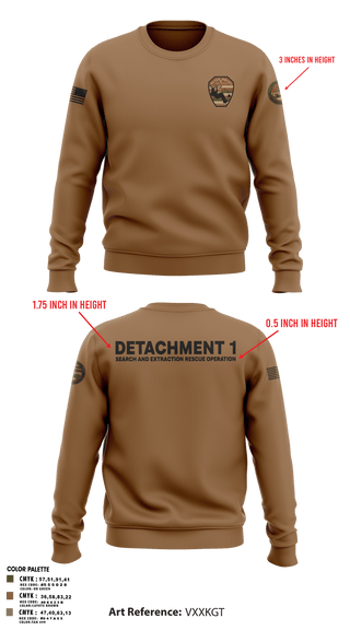 Crew Neck Sweatshirt, Detachment 1, Air Force, Teamtime, Team time, sublimation, custom sports apparel, team uniforms, spirit wear, spiritwear, sports uniforms, custom shirts, team store, custom team store, fundraiser sports, apparel fundraiser