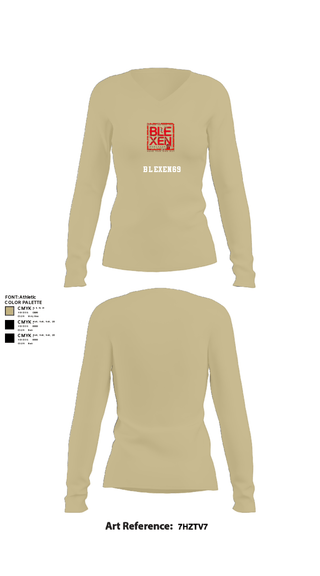 Women's Long Sleeve Vneck Shirt, Blexen69, , Teamtime, Team time, sublimation, custom sports apparel, team uniforms, spirit wear, spiritwear, sports uniforms, custom shirts, team store, custom team store, fundraiser sports, apparel fundraiser