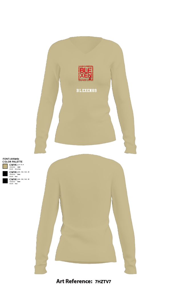 Women's Long Sleeve Vneck Shirt, Blexen69, , Teamtime, Team time, sublimation, custom sports apparel, team uniforms, spirit wear, spiritwear, sports uniforms, custom shirts, team store, custom team store, fundraiser sports, apparel fundraiser