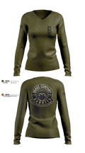 Bravo Company, 1-325 AIR, 2BCT, 82ND ABN DIV Women's Long Sleeve V-neck Shirt - 5