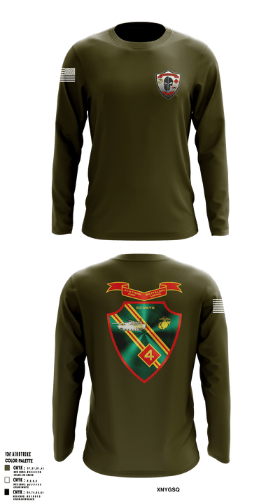 Det. 4 Tows and Scouts 4th Tank Battalion 82433945 Long Sleeve Performance Shirt - 2