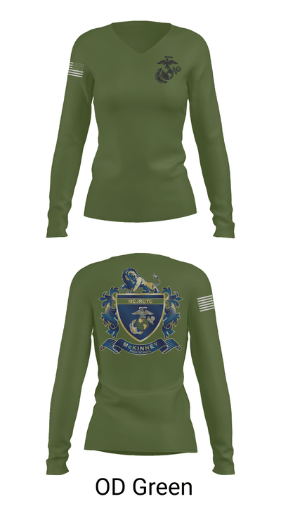 MHS MCJROTC 59562890 Women's Long Sleeve V-neck Shirt -1 57