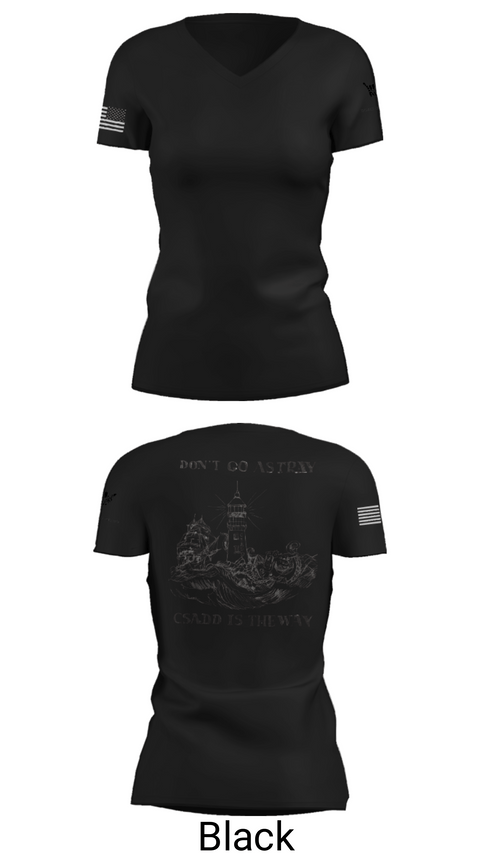 Women's Short Sleeve Vneck Shirt, JBPHH CSADD, Navy, Teamtime, Team time, sublimation, custom sports apparel, team uniforms, spirit wear, spiritwear, sports uniforms, custom shirts, team store, custom team store, fundraiser sports, apparel fundraiser