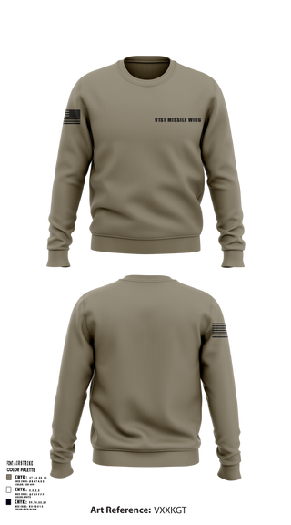 Crew Neck Sweatshirt, 91st missile wing, Air Force, Teamtime, Team time, sublimation, custom sports apparel, team uniforms, spirit wear, spiritwear, sports uniforms, custom shirts, team store, custom team store, fundraiser sports, apparel fundraiser