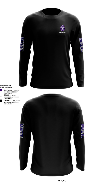 Northwest Magic Basketball 74207630 Long Sleeve Performance Shirt - 10