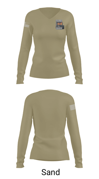 Womens Long Sleeve Vneck Shirt, 392 Exp. Signal Unit A company, Army, Teamtime, Team time, sublimation, custom sports apparel, team uniforms, spirit wear, spiritwear, sports uniforms, custom shirts, team store, custom team store, fundraiser sports, apparel fundraiser