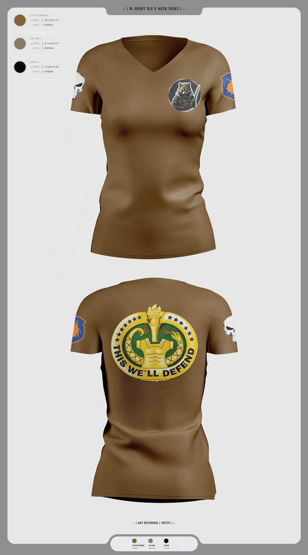 Womens Short Sleeve Vneck Shirt, Fox Co., Army, Teamtime, Team time, sublimation, custom sports apparel, team uniforms, spirit wear, spiritwear, sports uniforms, custom shirts, team store, custom team store, fundraiser sports, apparel fundraiser