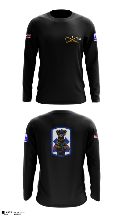 Blue Ewok Long Sleeve Performance Shirt 5