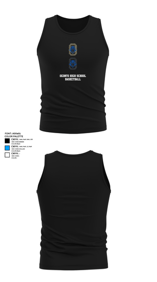 Tank Top, Oconto High School Basketball, Men's Basketball, Teamtime, Team time, sublimation, custom sports apparel, team uniforms, spirit wear, spiritwear, sports uniforms, custom shirts, team store, custom team store, fundraiser sports, apparel fundraiser