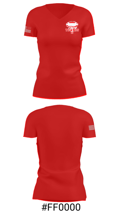 Archer High School Tennis 49257029 Women's Short Sleeve V-neck Shirt - 21