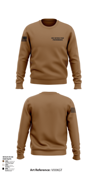 Crew Neck Sweatshirt, 492 SOTRSS Peak Performance, Air Force, Teamtime, Team time, sublimation, custom sports apparel, team uniforms, spirit wear, spiritwear, sports uniforms, custom shirts, team store, custom team store, fundraiser sports, apparel fundraiser