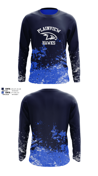 Long Sleeve Performance Shirt, Plainview Hawks 8354559, Baseball, Teamtime, Team time, sublimation, custom sports apparel, team uniforms, spirit wear, spiritwear, sports uniforms, custom shirts, team store, custom team store, fundraiser sports, apparel fundraiser