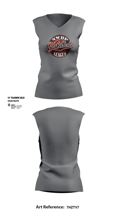 North West Bergen Passaic Basketball League 72359397 Women's Short Sleeve V-neck Shirt - 4