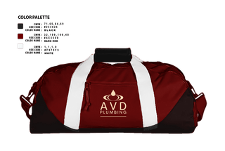 Duffle Bag, Avd plumbing, , Teamtime, Team time, sublimation, custom sports apparel, team uniforms, spirit wear, spiritwear, sports uniforms, custom shirts, team store, custom team store, fundraiser sports, apparel fundraiser
