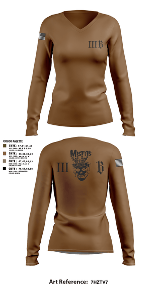 Womens Long Sleeve Vneck Shirt, 3B 1-325 AIR, 2BCT, 82ND ABN DIV, Army, Teamtime, Team time, sublimation, custom sports apparel, team uniforms, spirit wear, spiritwear, sports uniforms, custom shirts, team store, custom team store, fundraiser sports, apparel fundraiser