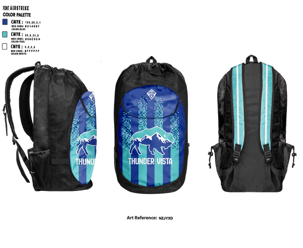 Gear Bag, Thunder Vista MS, Spirit Store, Teamtime, Team time, sublimation, custom sports apparel, team uniforms, spirit wear, spiritwear, sports uniforms, custom shirts, team store, custom team store, fundraiser sports, apparel fundraiser